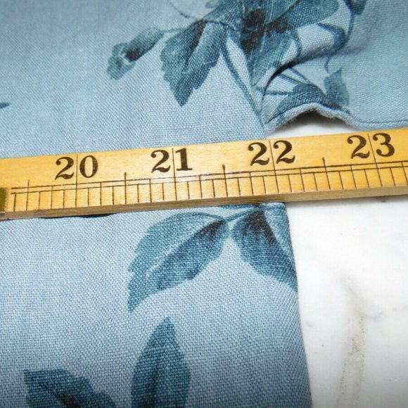 Womens~Cotton Studio~ Blue flower~long sleeve shir - Picture 7 of 10